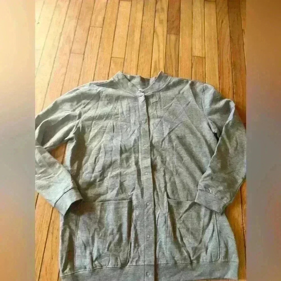Anthony Richard’s Chore Sweater Cardigan Jacket Women’s Size Large Basic Gray - Picture 1 of 5